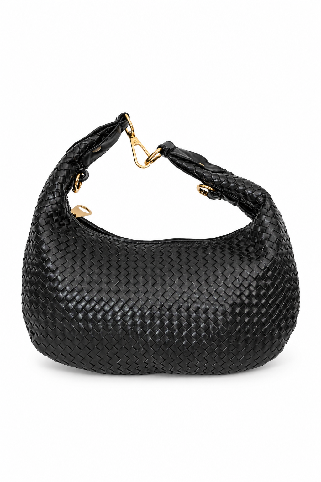 Black Loop Bag (Glossy) - handwoven handbag, Scarpe Handmade