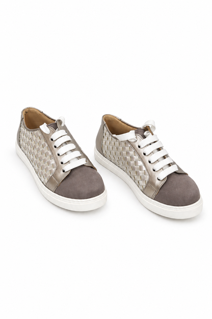 Metallic Woven Fashion Sneakers