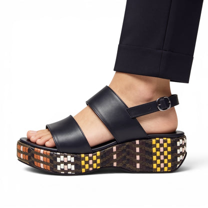 Mosaic Wedge Double-Strap Sandal R575