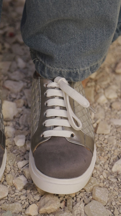 Metallic Woven Fashion Sneakers