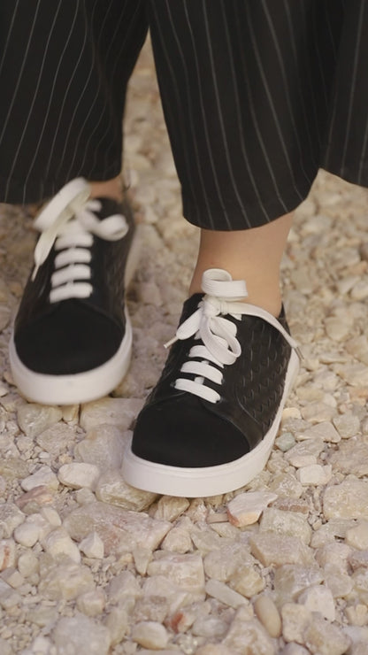 Metallic Woven Fashion Sneakers